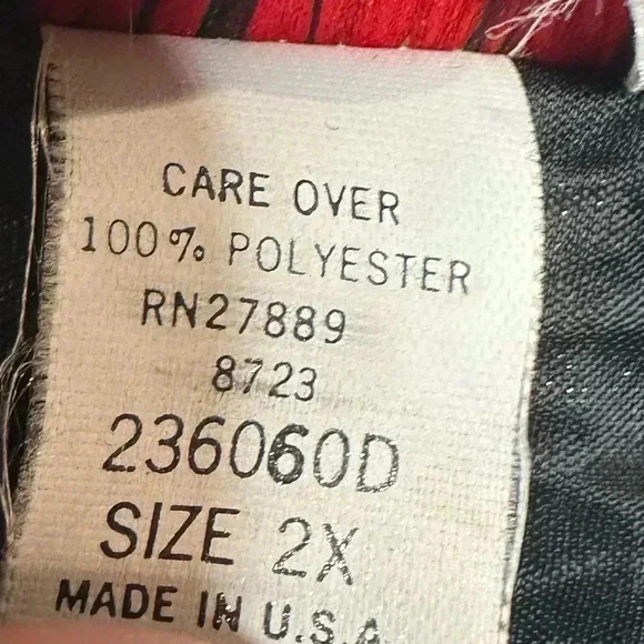 Vintage Ms. Bind plus size Womes 2x long sleeve disco blouse metallic floral - Picture 7 of 9